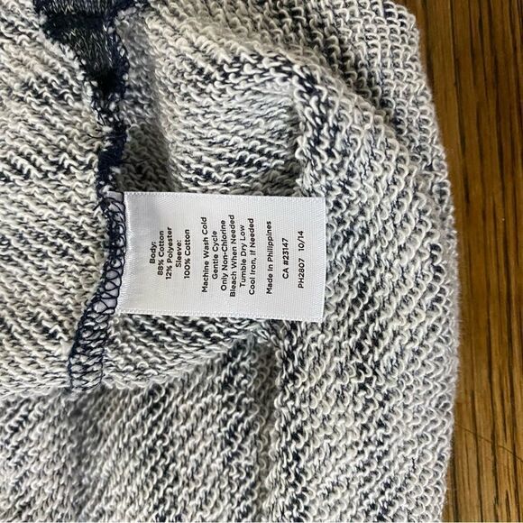 T By Talbots Long Sleeve Knit Sweater Dress Blue Stripe Women’s Medium Petite MP - Picture 6 of 6